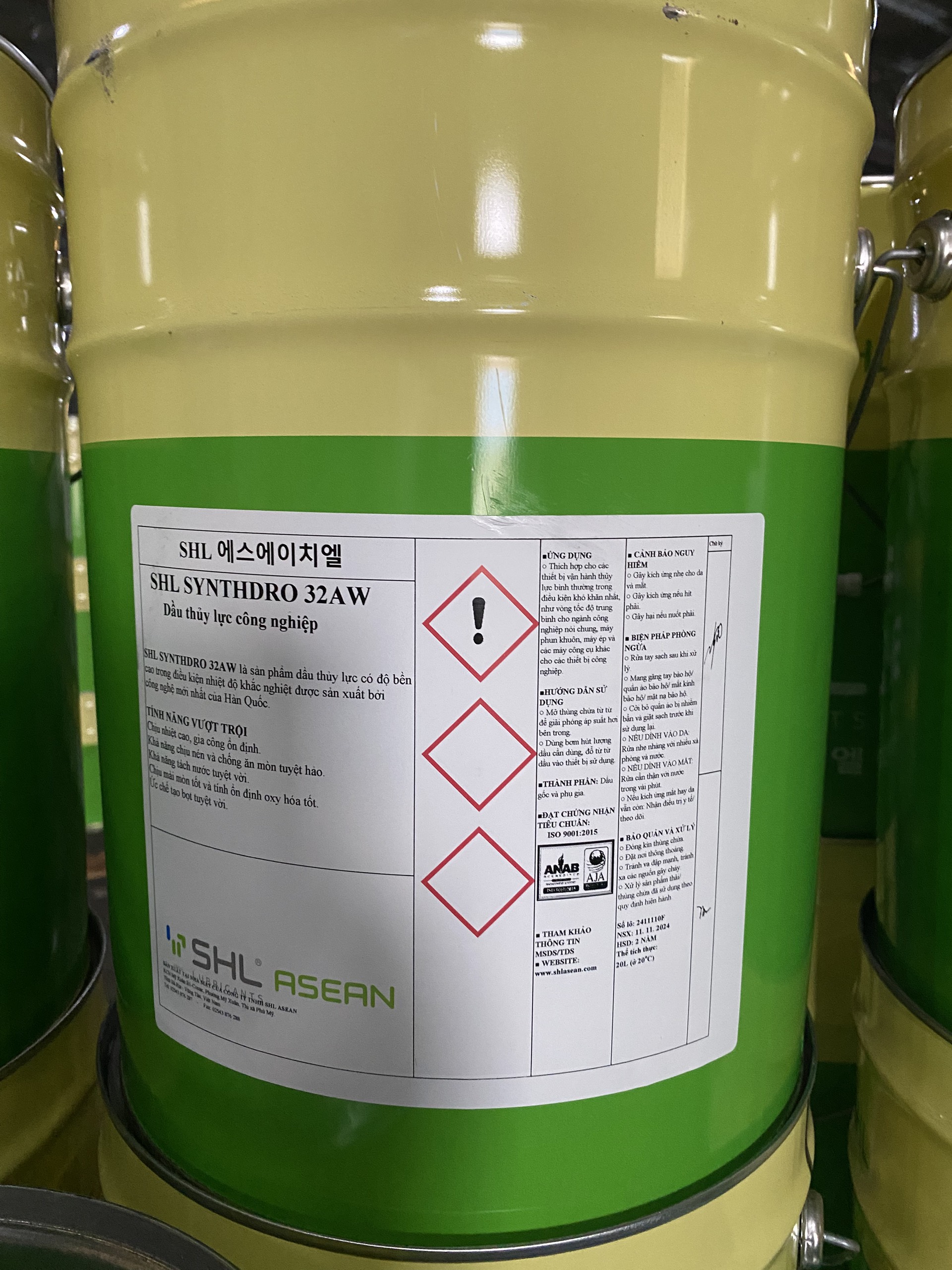 DẦU THỦY LỰC SHL SYNTHDRO 32AW - Ảnh 2