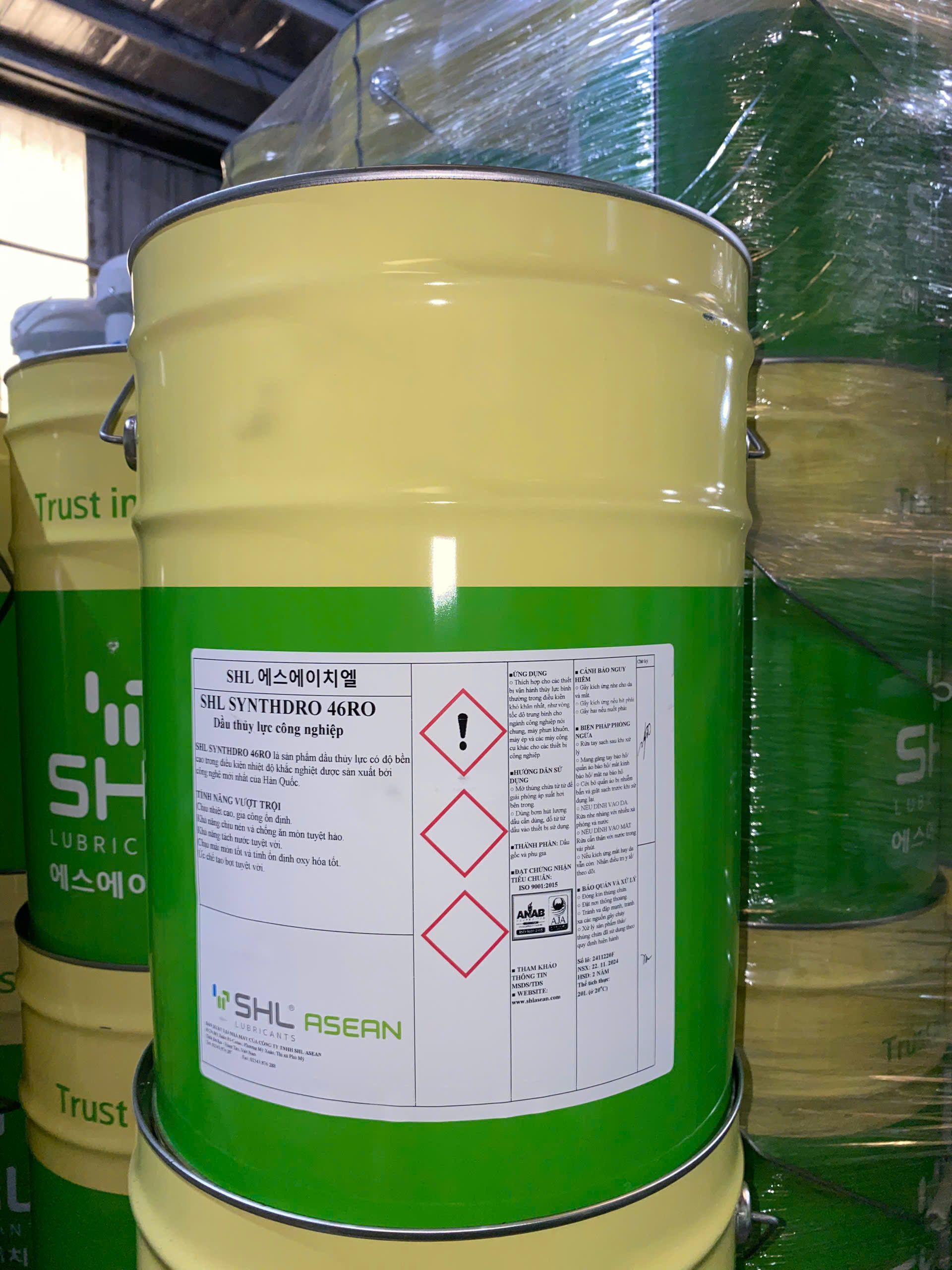 DẦU THỦY LỰC SHL SYNTHDRO 46RO - Ảnh 2
