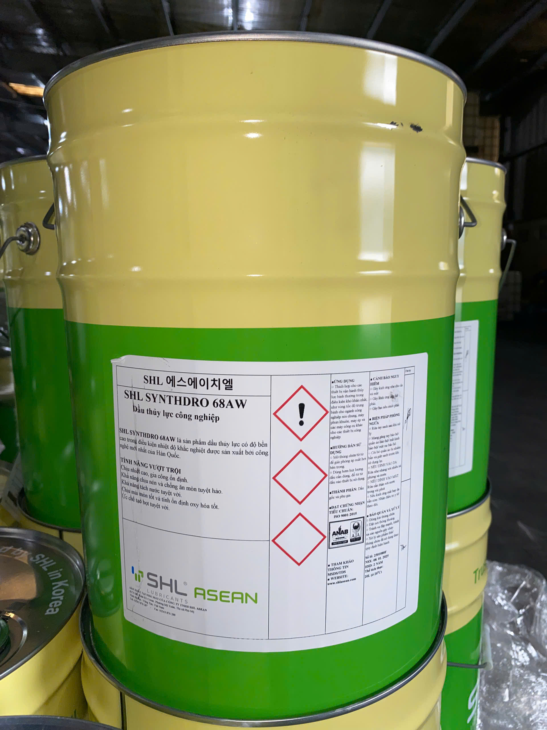 DẦU THỦY LỰC SHL SYNTHDRO 68AW - Ảnh 3