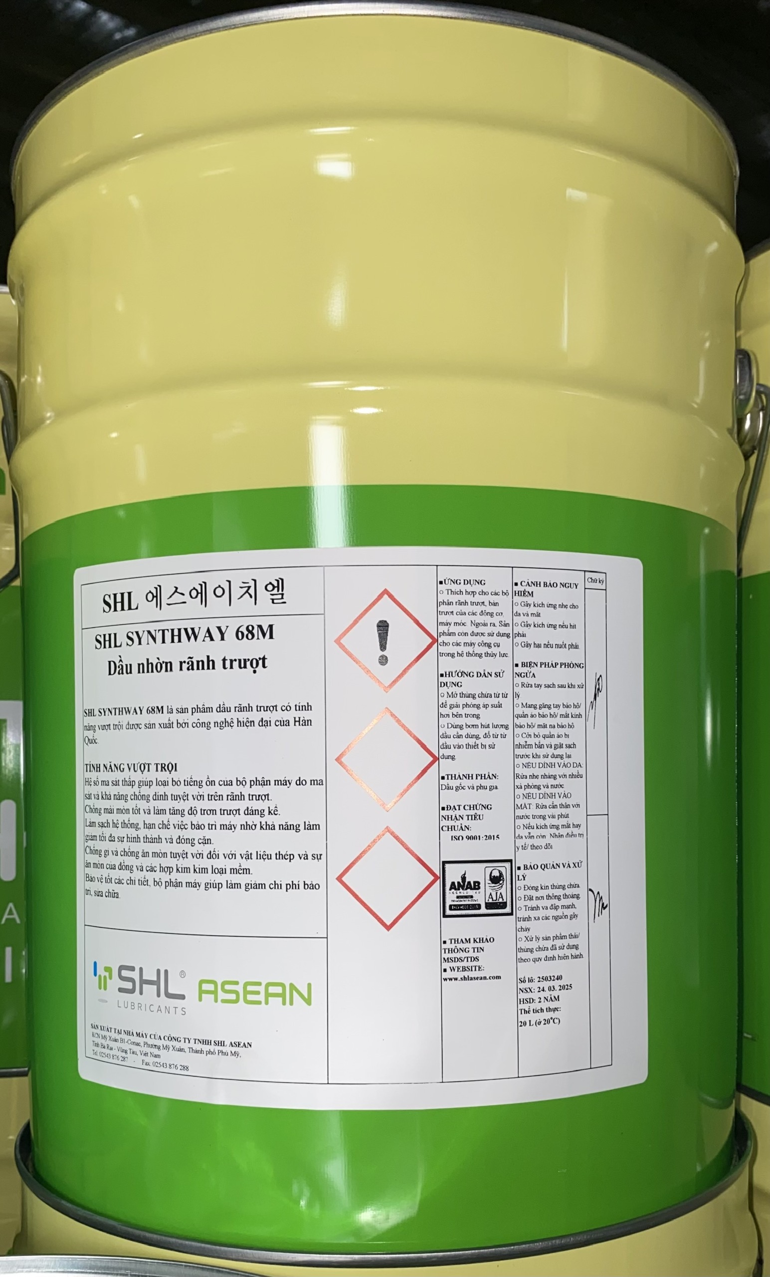 DẦU RÃNH TRƯỢT SHL SYNTHWAY 68M - Ảnh 2
